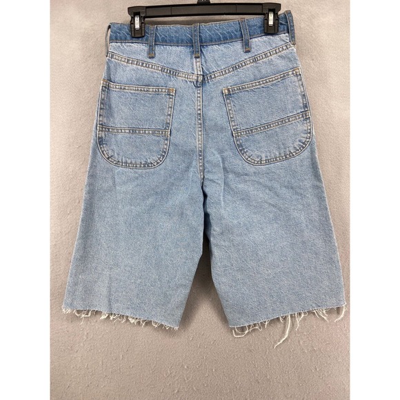 Topman Shorts Mens Sz 28 Slim Cut Off Denim Shorts Raw Hem Pockets Button Fly‎ - Picture 5 of 11